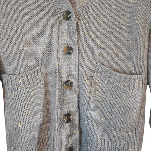 Who What Wear Cardigan Size XS Gray and Gold - Picture 3 of 5